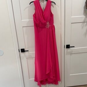 Amazon Elegant Fuchsia High Low Dress